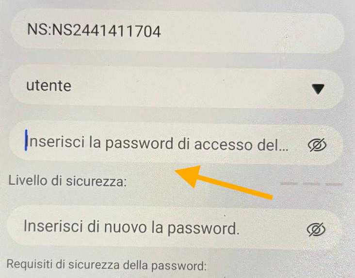 Dovrai impostare una password al primo accesso, ma segnala da qualche parte per non dimenticarla